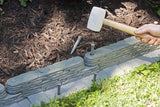 Emsco Group 2032HD Bedrocks Trim-Free Gray, 20 Feet – Natural Stacked Slate Design Garden Lawn Edging