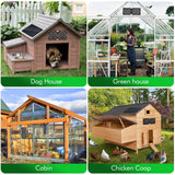5.5" Solar Fan, Solar Panel Fan, 30W Solar Powered Fan with Dual IPX7 Waterproof Fans for Outside Chicken Coops, Greenhouses, Sheds, Intake or Exhaust Air Fan, Solar Ventilation Fan, Solar Exhaust Fan
