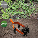 Walensee Rotary Cultivator Garden Tool, 2-in-1 Hand Tiller & Weeder