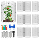 30Pcs Garden Plant Protector Cage 12''x12'', 10 Set Metal Wire Protectors