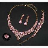 CSY Elegant Crystal Costume Jewelry Sets for Formal Events Gown Accessories