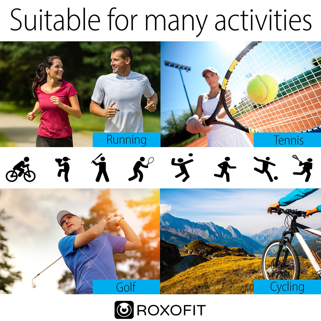 ROXOFIT Torn Calf Muscle Brace Strain Wrap for Calf Tear, Shin Splint Pain Relief - Adjustable Tibia Neoprene Support Compression Sleeve for Men and Women