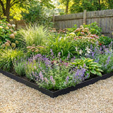 SnugNiture Galvanized Steel Landscape Edging - 4.5 inch Hammer-in Metal Garden Edging with 16Pcs Stakes, Edging for Lawn, Flower Bed and Yard - Garden Edger Border (50Ft Total)