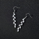 SWEETV Marquise Wedding Bridal Dangle Earrings for Brides Bridesmaid