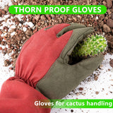 Yionaiyi Professional Rose Pruning Thorn Proof Gardening Gloves with Long Forearm Protection for Men and Women (1 Pair) (red, Medium)…