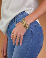INSPIRED VOICES Inspirational Bracelets for Women, Mom, Gold Plated, Blue