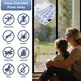 METAONLY Fiberglass Magnetic Screen Door Mesh Fits 36" x 80" Door - Curtain Size 38" x 82", Works for Patio, Sliding Door, Keeps Bug Mosquito Out, Fresh Air Flow, Black