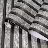 Yun-aeon Natural Wood Peel and Stick Wallpaper Grey Wood Slats - 17.3"x 300" Self-Adhesive Waterproof Vinyl Removable Wall Paper for Wall Decor Bedroom