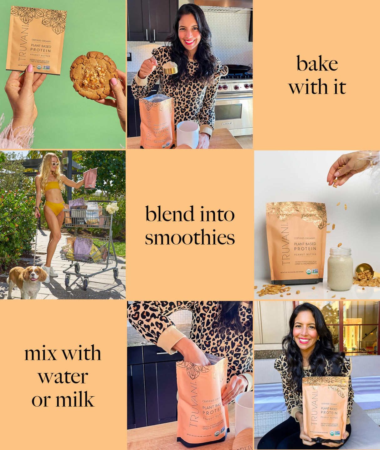 Truvani Vegan Pea Protein Powder | Peanut Butter | 20g Organic Plant Based Protein | 20 Servings | Keto | Gluten & Dairy Free | Low Carb | No Added Sugar