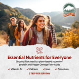 Barlean's Forti-Flax Organic Flaxseed, Ground Whole Raw Seeds, Omega-3 Supplement with Lignans and Dietary Fiber, Bulk Ground Flax Seed, 16 oz, 2 Pack