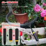 Kemaier Hand Rake Cultivator - 5-Claw Heavy Duty Stainless Steel Tool