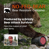 NO-FED-BEAR UDAP Bear Resistant Canister, Hiking Camping Backpacking Hunting Food Storage Container, 2 Gallons, BRC