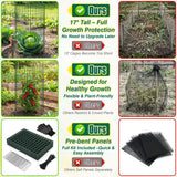 12 Pack 17" x 12" Tall Round Plant Cage - 36PCS Plant Support Cage Metal Wire Mesh Plant Protector for Outdoor Gardening Supplies Garden Protection Rabbits Chickens Ducks for Vegetables Flowers Shrubs