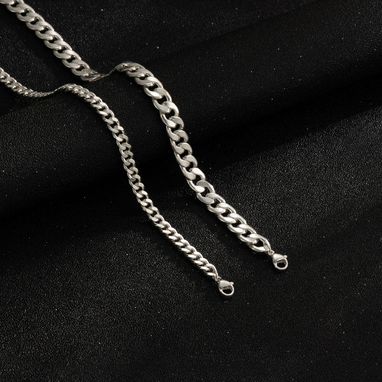Sterling Silver Ankle Bracelets for Women Waterproof - Dainty Silver Anklets Trendy Layered 925 Silver Plated Stackable Chunky Cuban Link Chian Anklet Bracelet Set for Women Non Tarnish Jewelry Gift