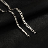 Sterling Silver Ankle Bracelets for Women Waterproof - Dainty Silver Anklets Trendy Layered 925 Silver Plated Stackable Chunky Cuban Link Chian Anklet Bracelet Set for Women Non Tarnish Jewelry Gift