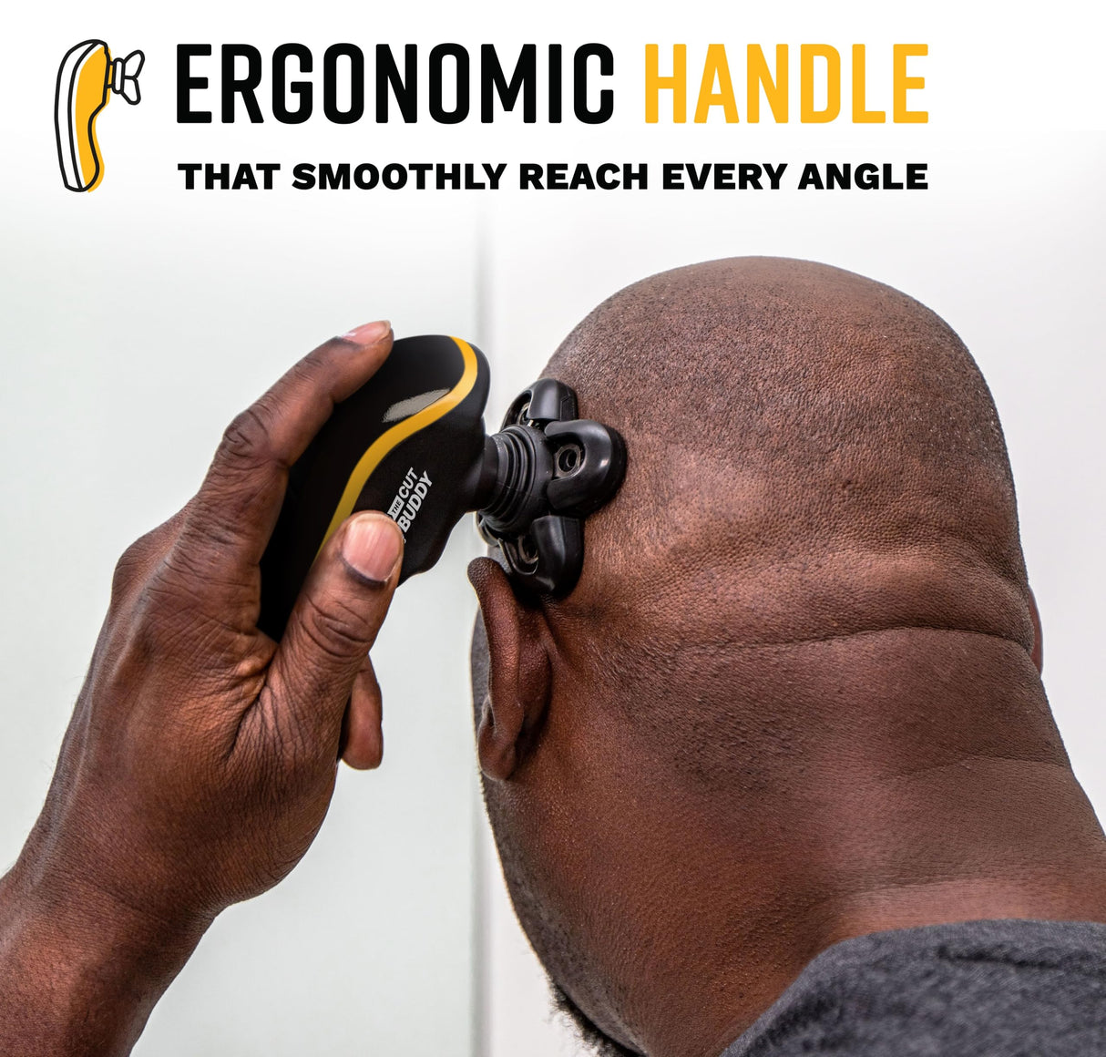The Cut Buddy Bald Buddy Head Shaver, Waterproof, Rechargeable Electric Razor, Cordless, Ergonomic Design, Battery & Cleaning Indicator