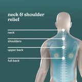 Homedics Vibration Heated Shoulder Massager Wrap, Comfort Pro Elite, Soft Fabric, Tension Relief, 2 Speeds & Styles, Long, NMS-450H