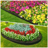 MIXC 100ft Landscape Edging Kit with 150 Spikes, Not Digging Flexible Plastic Edge Border for Landscaping, Lawn, Garden, Flower Beds, Yard, Paver, Playground, Pathway,3pack, 33ft Each,1.5in high
