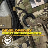 Militaur First Responder Door Stop Black (3 Pack) – Molle Compatible, Tactical Door Jam for Police, EMS, Firefighters