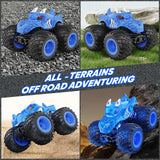 BAODLON Remote Control Monster Car, 2.4GHz RC Monster Trucks Toys for 3 4 5 6 7 8 Years Old Boys Kids, All Terrain RC Truck Off Road with Spray, Light, Rechargeable Battery, Christmas Birthday Gifts