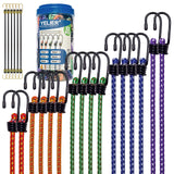 YELIER Bungee Cords with Hooks, Heavy Duty Assorted Set, 22PCS – 12", 18", 24", 36",48", Small Bungee Cords, Tent, Truck, Outdoor (22, 10" 12" 18" 24" 36" 48")