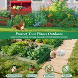 Lucomb Plant Protectors from Animals 15.7 x 157 in Green Chicken Wire Plant Cages for Outdoor Plants, Hexagonal Wire Plant Protector with Ground Stakes, Pliers, Garden Protection from Animals