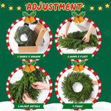 26" Large Cedar Norfolk Pine Wreath for Front Door, Faux Christmas Wreath