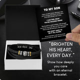 Larvincy To My Son Bracelet From Mom Dad, Wedding Birthday Graduation Gifts