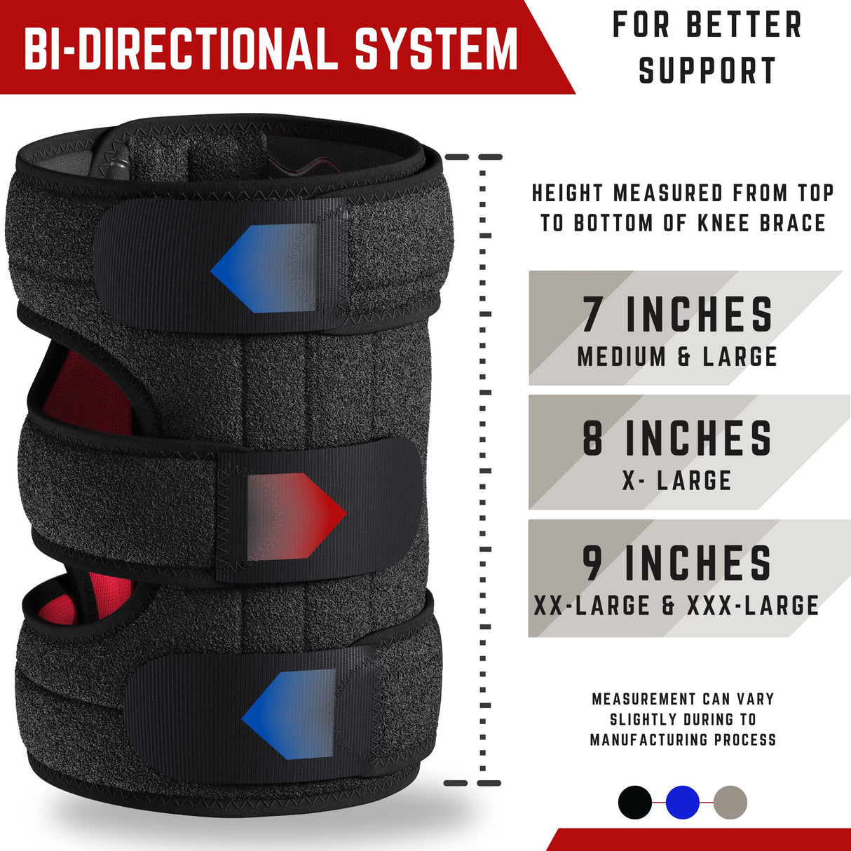 TechWare Pro Knee Brace Support - Relieves ACL, LCL, MCL, Meniscus Tear, Arthritis, Tendonitis Pain. Open Patella Dual Stabilizers Non Slip Comfort Neoprene. Black Medium