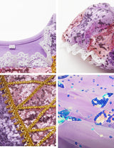 Davvew Princess Dresses for Girls,Light Up Princess Costume for Christmas, Halloween, birthday gifts for Age 3-8 Year Old