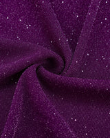 Timeson Fall Tops for Women 2025: 3/4 Sleeve Sparkly - Christmas Outfits for Women - Business Casual Tops Holiday Dressy Cocktail Party Classy Blouses Fancy Tunics Flowy Loose Fitted Clothes Purple M