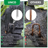 UNCO- Galvanized Landscape Staples 6 Inch, 200 Pack, Garden Staples, U-Shaped Landscape Pins for Weed Barrier Cover, Ground Cover
