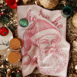 sea me at home Christmas Tea Towel Set of 4-100% Cotton Jacquard Kitchen Towels, Festive Dish Towels for Christmas Decor, Perfect Hostess Gift (Merry Christmas)