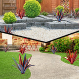 HYDMLSL Large Tequila Rustic Sculpture, Rustic Metal Agave Plants for Outdoor Patio Yard Mexican Plant Garden， Agave Outdoor Lawn Ornaments Yard Stakes (Red 1pc)