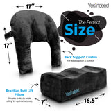 YESINDEED Brazilian Butt Lift Pillow + Back Support Cushion – Dr. Approved BBL Foam Pillow with Carrying Bag for Post Surgery Recovery – Comfortable and Firm Cushions Set
