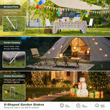UPMCT 12 Inch Galvanized Garden Landscape Staples Stakes, 25 50 100 PCS Anti-Rust Garden Staples Tent Ground Stakes U-Shaped Landscape Pins for Secure Lawn Fabric, Decoration (50, 12 Inch)