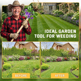 BellaJoyz Weed Puller Tool, Stand Up Heavy Duty Weed Remover Tool with Long Handle & 4-Claw Steel Head, Bamboo Garden Hand Weeding Tool - Easily Remove Weeds Without Bending, Pulling,or Kneeling