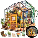 Rolife DIY Miniature Greenhouse Kit, Tiny/Mini House Making Kit with Furniture for Adults, Furniture, Halloween/Christmas Decorations, Gifts for Family and Friends (Cathy's Greenhouse)