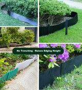 20Pcs 10In Balck Metal No Installation Landscape Edging Stakes