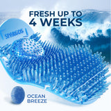 Spargos 12-Pack Rim Hanger Toilet Bowl Cleaner & Urinal Screen All-in-One | Ocean Breeze Splash Guard | Each Lasts 14 Days (5-Month Supply) | Commercial & Home Deodorizer | Gloves Included