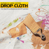 Utopia Drop Cloth for Painting (9x12 ft, 2 Pack) Washable and Reusable Drop Cloth for Painting, Furniture & Floor Protection Highly Absorbent Paint Cover - Thick Canvas Tarp for Outdoor and Indoor Use