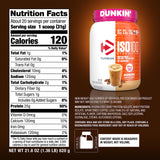 Dymatize x Dunkin' Cappuccino ISO100 Whey Protein Powder, 95mg Caffeine, 25g of Protein, 20 Servings, 5.5g BCAAs, 120 Cal., Gluten Free, 1g Fat, 1g Sugar, 2g Carb