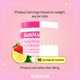 Belli Welli Fiber Supplement for Women&Men, Premium Daily Fiber Powder from Organic Acacia with Added Collagen, Electrolytes&Probiotics, No Bloat, Constipation&Gut Health Support (Strawberry Lemonade)