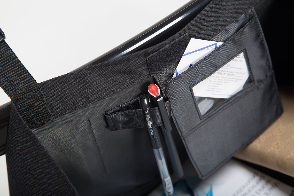 RMS Water Resistant Tote Bag for Walker, Rollator or Scooter (Black)