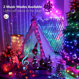 BrizLabs Christmas Fairy Lights - 66ft 200 LED Color Changing Fairy Lights with Remote, Plug-in RGB Rainbow Xmas Twinkle Light Indoor Purple Orange Starry Light for Xmas Halloween Home Party Wedding