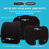Xtreme Comforts Seat Cushion, Office Chair Cushions - Pack of 1 Padded Foam Cushion w/Handle for Desk, Wheelchair & Car Use - Back Support Pillow for Chair ﻿- Travel Bag Included