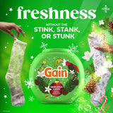 Gain Flings Liquid Laundry Detergent Pods, Odor Defense + Color Guard, Grinchmas Cheer Scent, 4-In-1 Liquid Laundry Detergent Pacs, Clean & Fresh, 60 Count
