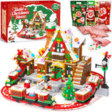 Advent Calendar 2026 Christmas Train House Building Blocks for Kids Adults