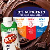 BOOST High Protein with Fiber Ready to Drink Complete Nutritional Drink, Rich Chocolate, Gluten Free, 8 fl oz Bottle, 24 Pack