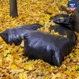 Fuxury 55-60 Gallon Trash Bags 150 Count Black Garbage Bags, 40x54" Extra Large Trash Can Liners, 0.7 Mil Plastic Bags for Serious Garbage Cleanup Home, Yard & Commercial Use, Made in USA